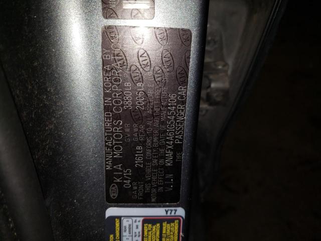 KNAFX4A61G5454106 KIA FORTE LX