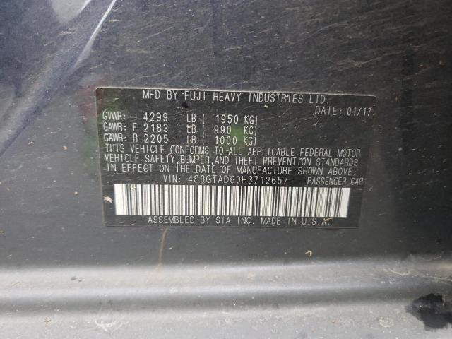4S3GTAD60H3712657 Subaru Impreza Premium Plus