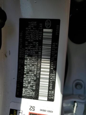 2022 TOYOTA CAMRY SE 4T1G11AK0NU668345