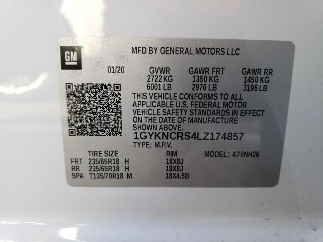 1GYKNCRS4LZ174857 Cadillac Xt5 Premium Luxury