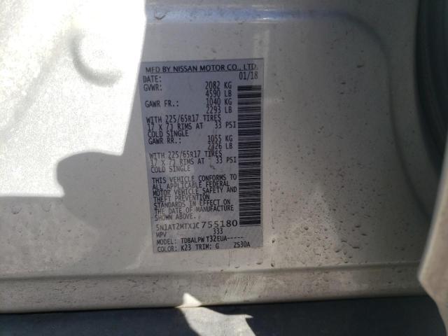 5N1AT2MTXJC755180 Nissan ROGUE S