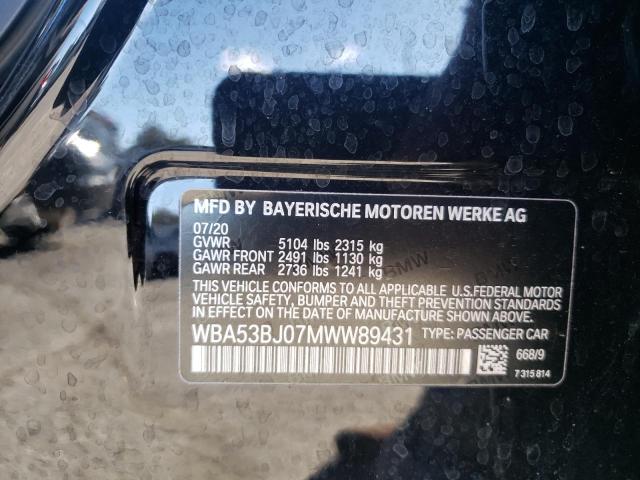 2021 BMW 540 I - WBA53BJ07MWW89431