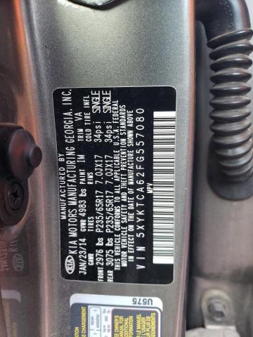 5XYKTCA62FG557080 KIA SORENTO LX