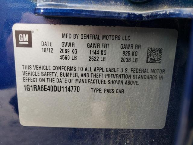 VIN 1G1RA6E40DU114770 2013 Chevrolet Volt no.13