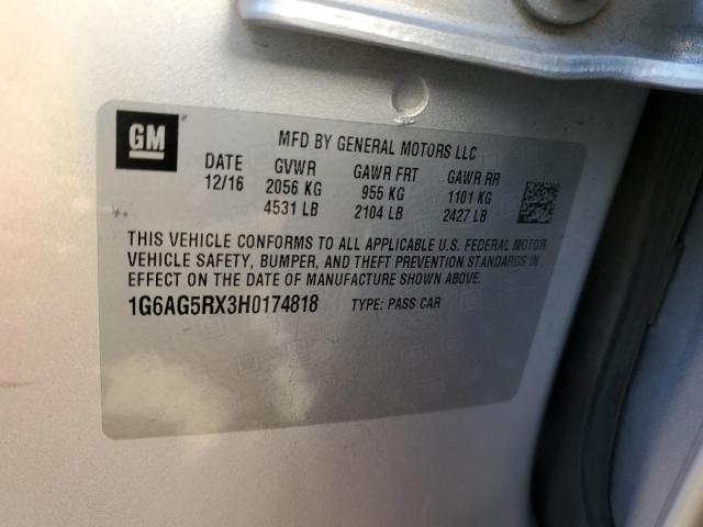 2017 CADILLAC ATS - 1G6AG5RX3H0174818