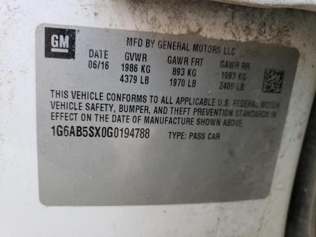1G6AB5SX0G0194788 Cadillac ATS LUXURY