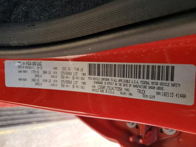 2020 RAM 1500 LARAM 1C6SRFJT5LN177250