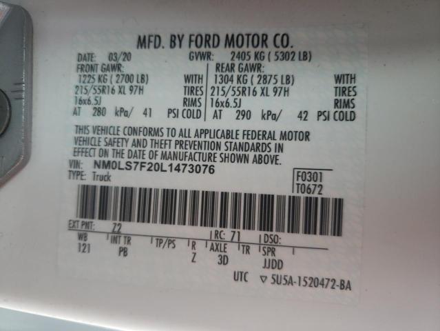 2020 FORD TRANSIT CO - NM0LS7F20L1473076
