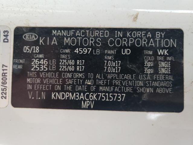 KNDPM3AC6K7515737 KIA Sportage Lx