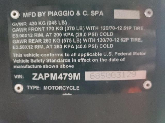 2008 PIAGGIO MP3 250 ZAPM479M685003129