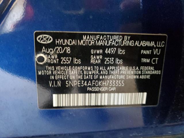 2019 HYUNDAI SONATA LIM - 5NPE34AF0KH733355
