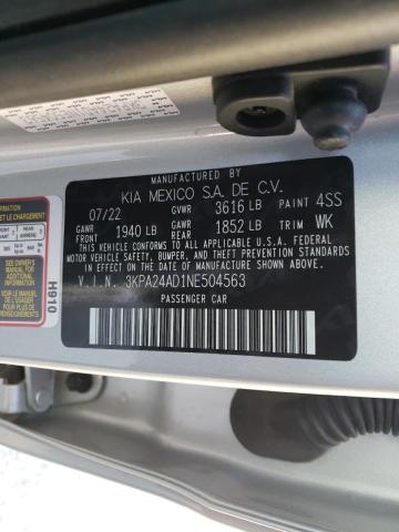 3KPA24AD1NE504563 KIA RIO LX