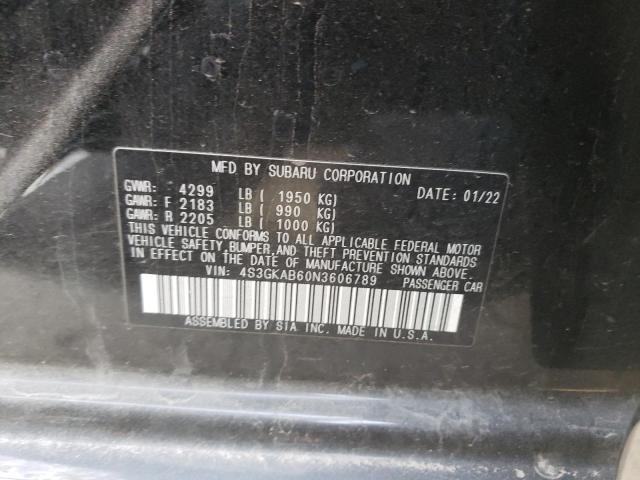2022 SUBARU IMPREZA 4S3GKAB60N3606789
