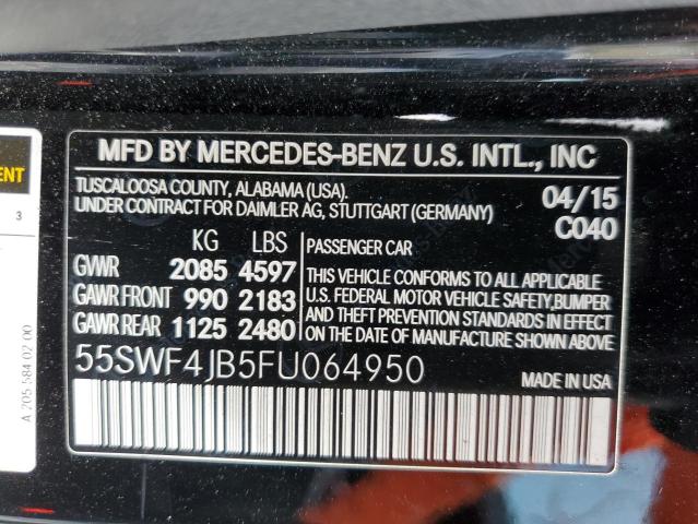 2015 MERCEDES-BENZ C 300 55SWF4JB5FU064950