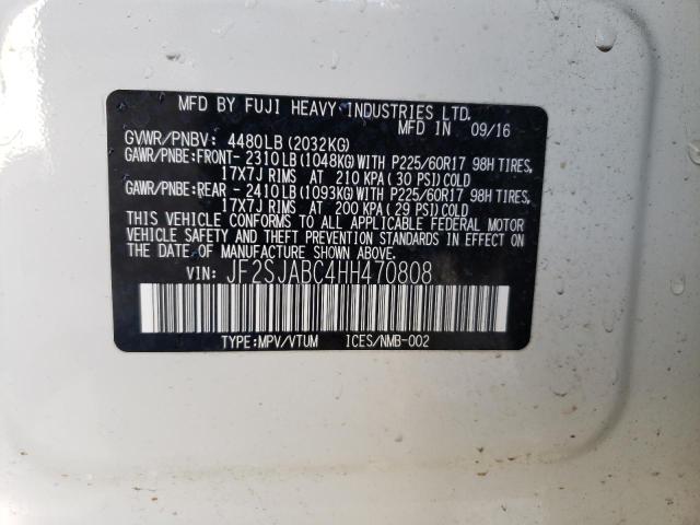 2017 SUBARU FORESTER 2 JF2SJABC4HH470808
