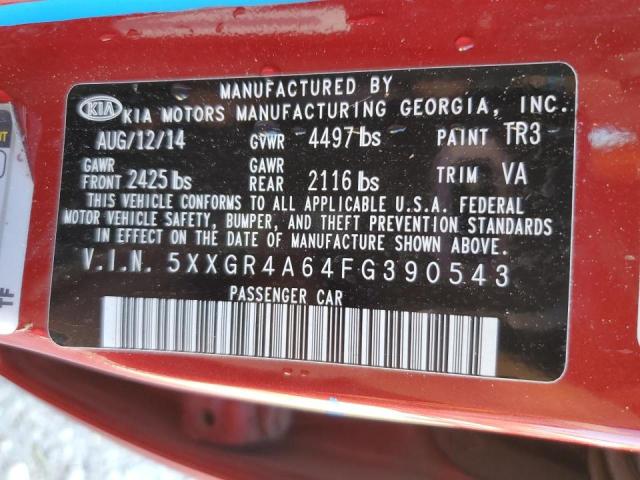 5XXGR4A64FG390543 KIA OPTIMA SX