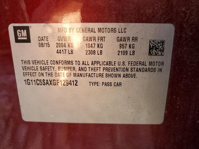 2016 CHEVROLET MALIBU LIM - 1G11C5SAXGF129412