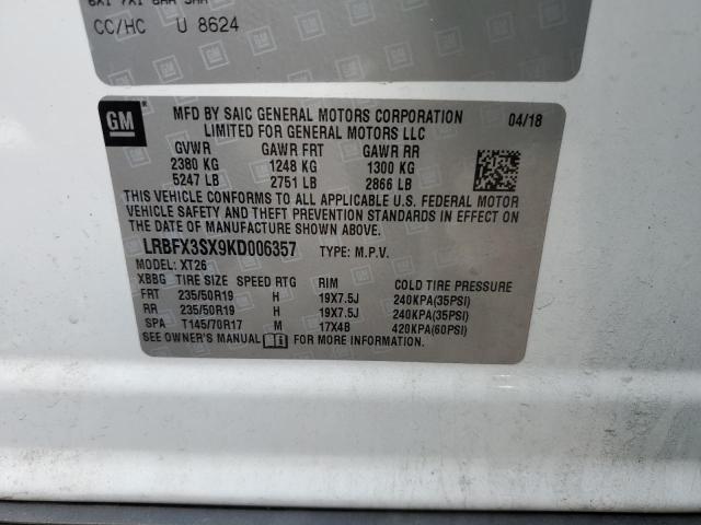 2019 BUICK ENVISION LRBFX3SX9KD006357