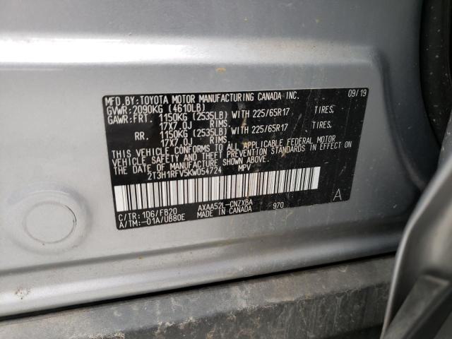 2019 TOYOTA RAV4 LE - 2T3H1RFV5KW054724