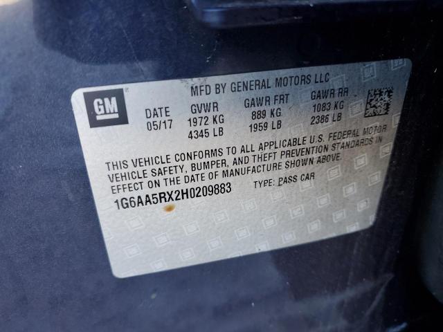 2017 CADILLAC ATS - 1G6AA5RX2H0209883