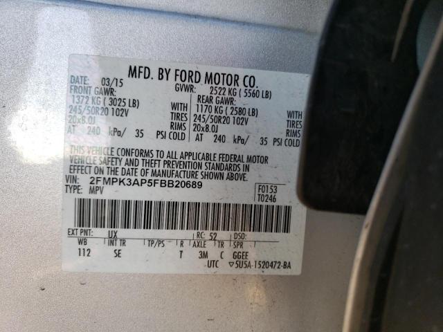 2015 FORD EDGE SPORT - 2FMPK3AP5FBB20689