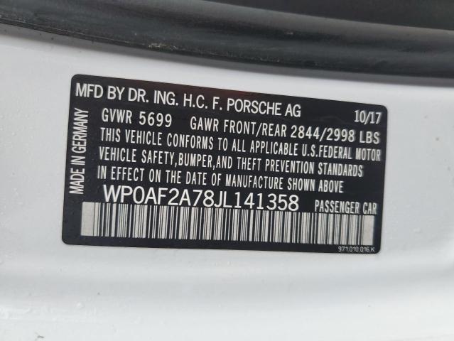 2018 PORSCHE PANAMERA T - WP0AF2A78JL141358