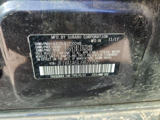 2018 SUBARU WRX - JF1VA1A6XJ9822755