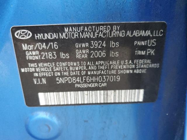 2017 HYUNDAI ELANTRA - 5NPD84LF6HH037019