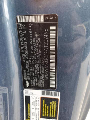 WMWMM3C57ATZ32496 Mini Cooper S Clubman
