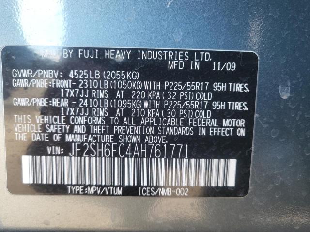 JF2SH6FC4AH761771 Subaru Forester 2.5xt Limited