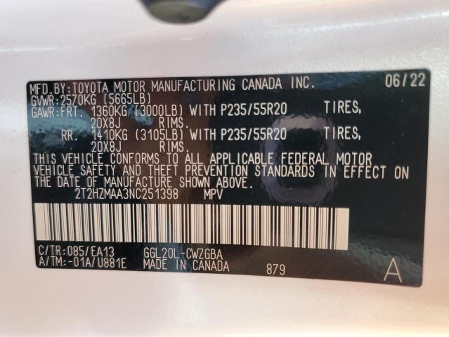 2022 LEXUS RX 350 - 2T2HZMAA3NC251398