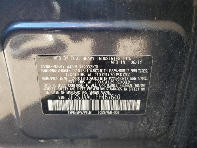 2015 SUBARU FORESTER 2 - JF2SJAAC1FH467640