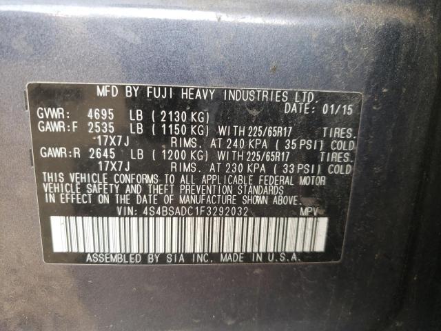 4S4BSADC1F3292032 Subaru Outback