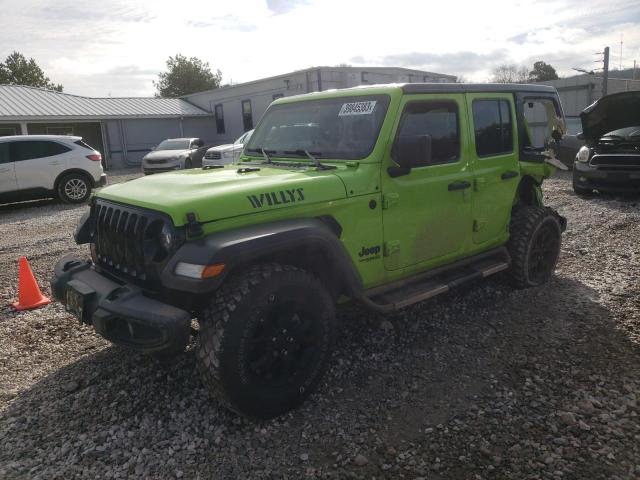Jeep salvage cars for sale: 2021 Jeep Wrangler Unlimited Sport