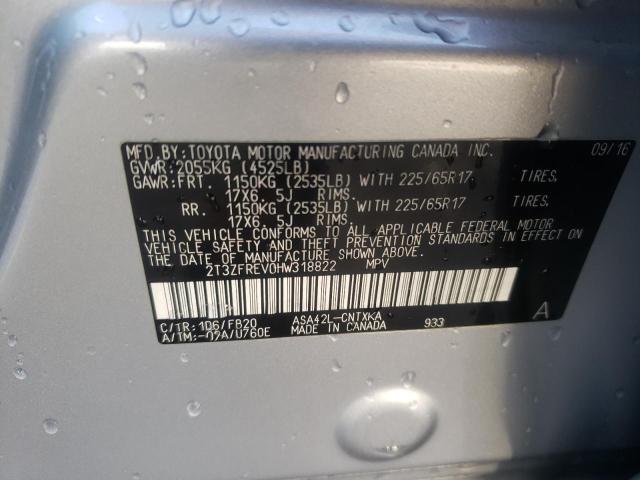 2017 TOYOTA RAV4 LE - 2T3ZFREV0HW318822