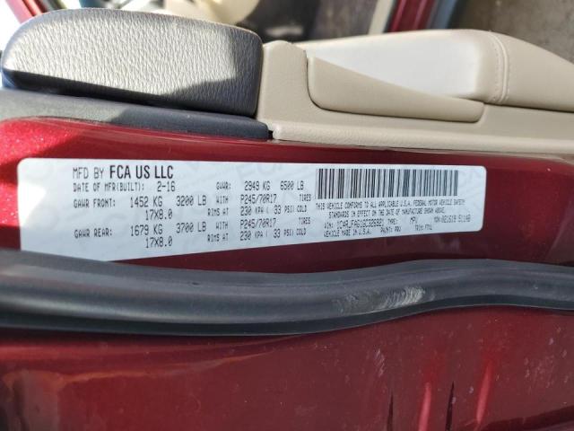 2016 JEEP GRAND CHER 1C4RJFAG1GC326921