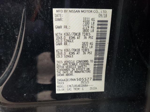 2019 NISSAN TITAN S - 1N6AA1EJ9KN505577
