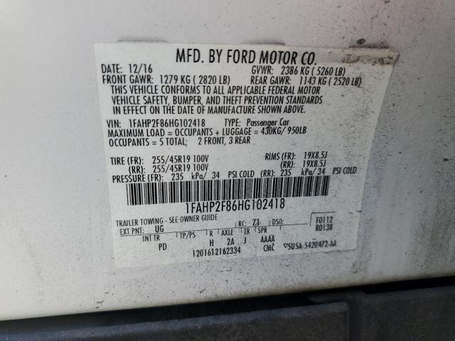 2017 FORD TAURUS LIM 1FAHP2F86HG102418