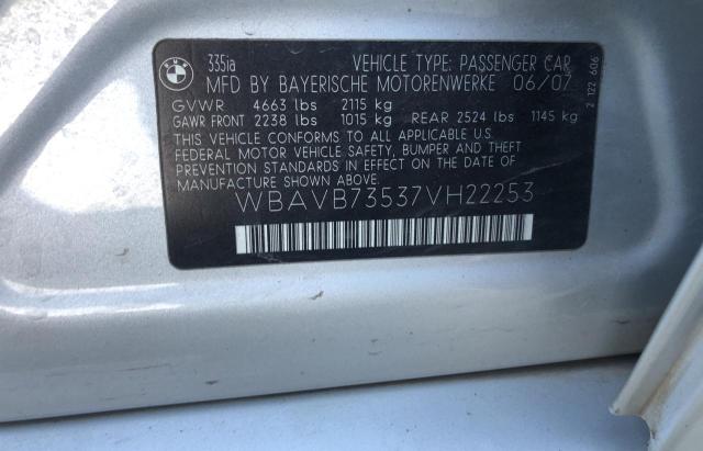 WBAVB73537VH22253 BMW 335 I