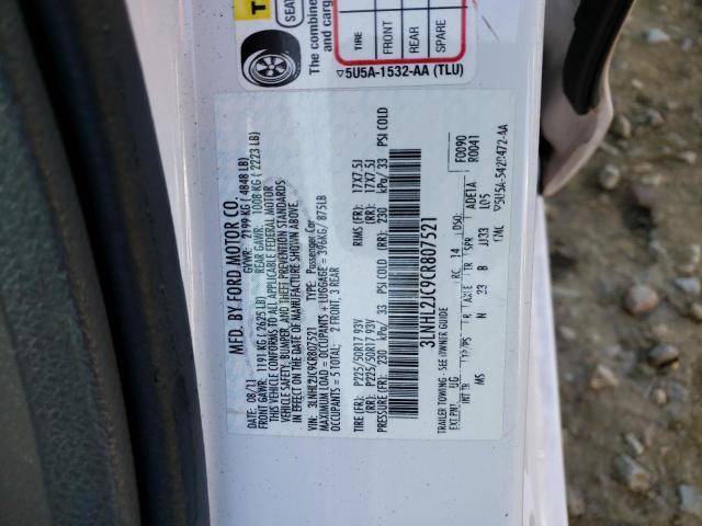 3LNHL2JC9CR807521 Lincoln MKZ