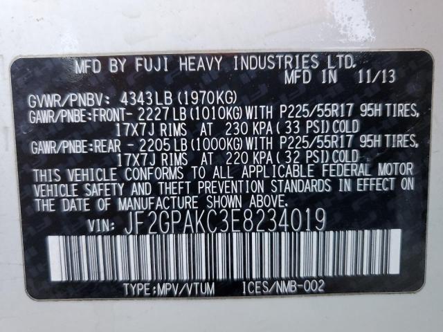 JF2GPAKC3E8234019 Subaru Xv Crosstrek 2.0 Limited