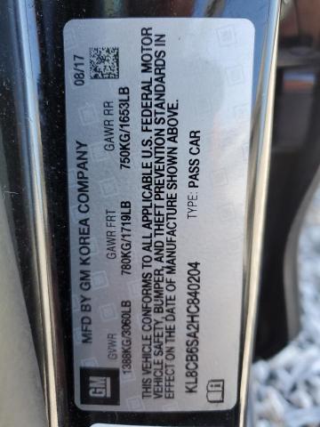 2017 CHEVROLET SPARK LS KL8CB6SA2HC840204