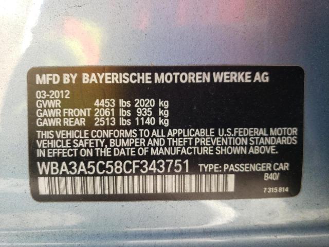 VIN 5UXTY5C05M9G13426 2021 BMW X3, Xdrive30I no.12