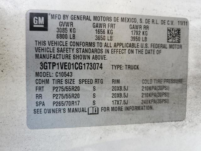 3GTP1VE01CG173074 GMC Sierra C1500 Sle