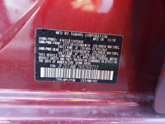 JF2GTAMC2K8269722 Subaru Crosstrek Limited