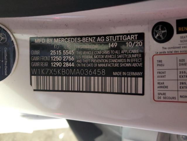 2021 MERCEDES-BENZ AMG GT 43 - W1K7X5KB0MA036458