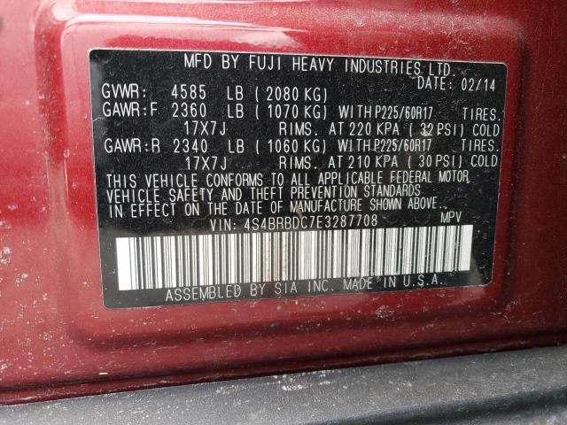 4S4BRBDC7E3287708 Subaru Outback 2.5i Premium