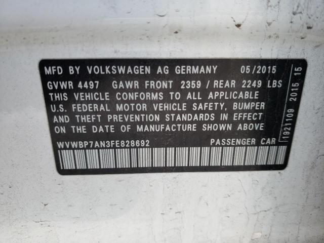 2015 VOLKSWAGEN CC SPORT - WVWBP7AN3FE828692