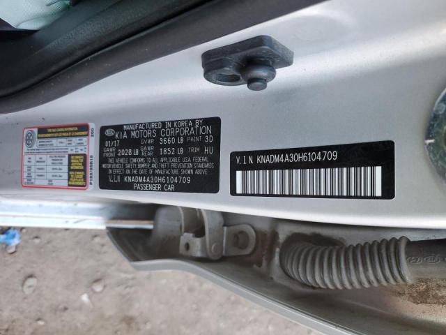 KNADM4A30H6104709 KIA RIO LX