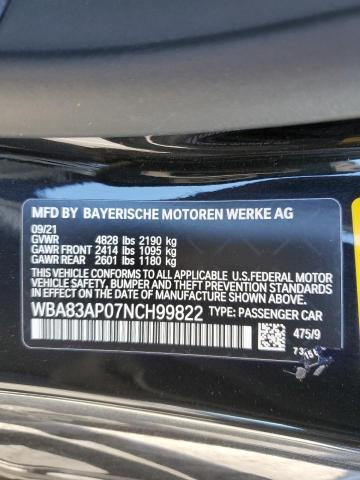 2022 BMW M440I WBA83AP07NCH99822